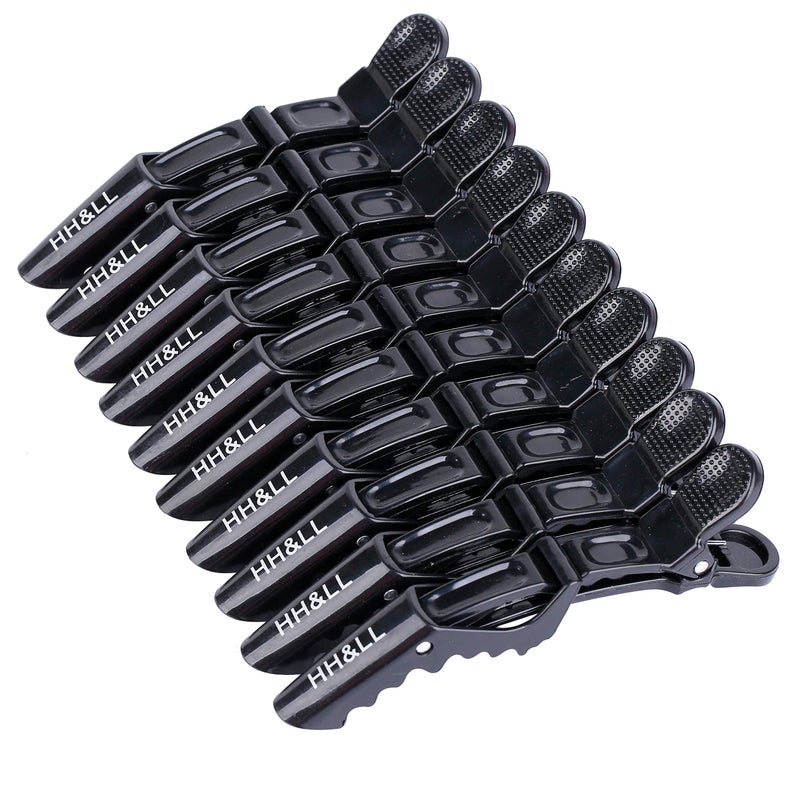 HH&LL Hair Clips for Women â€“ Wide Teeth & Double-Hinged Design â€“ Alligator Styling Sectioning Clips of Professional Hair Salon Quality - 10Pack - Image 1